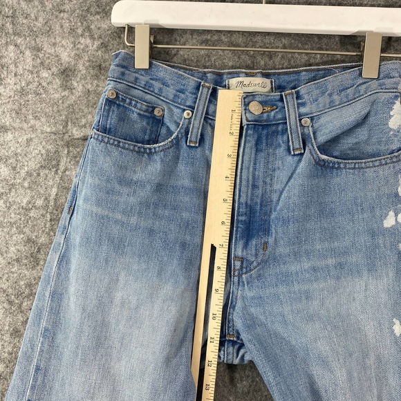 Madewell Jeans 23 Dadjean Light Blue High Rise Denim Boyfriend Bleached Edition - Picture 9 of 16